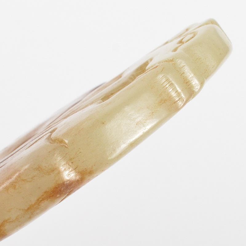 中国　玉石彫刻　神獣雕　玉器　玉牌　根付　C　R7136E