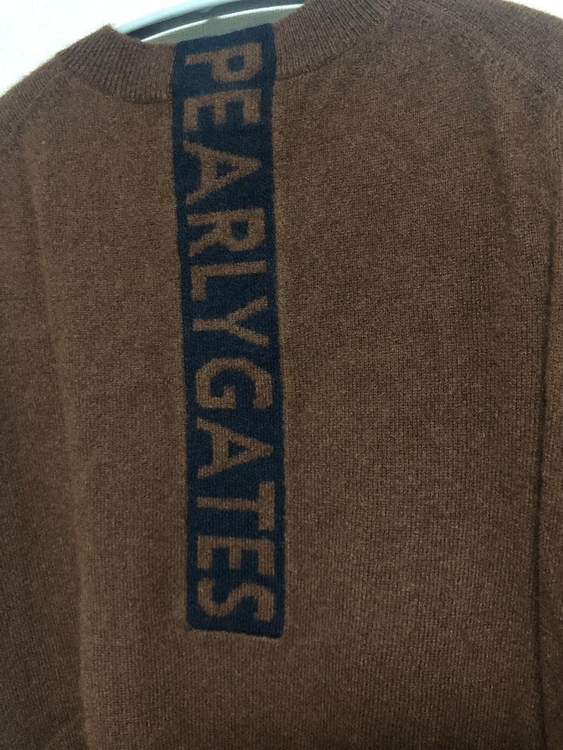 未使用 カシミヤ クルーネックニットセーター カシミヤ100% 4 M ブラウン