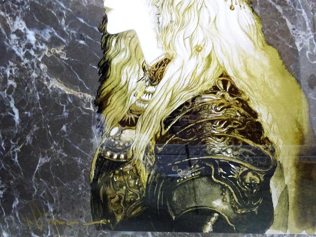 #天野喜孝 #大理石 #肖像 #吸血鬼ハンターD #共箱 #アールビバン保証書