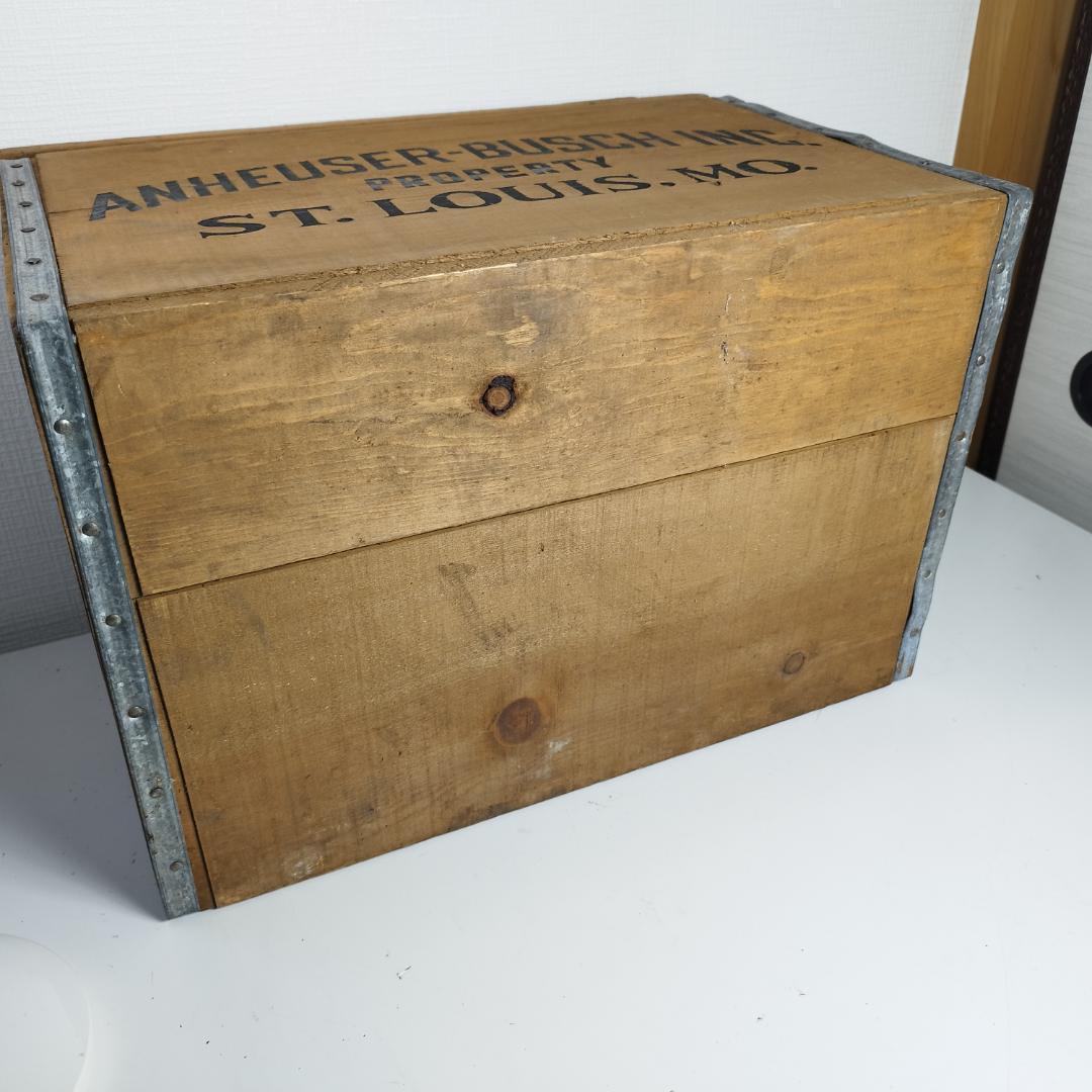 Budweiser バドワイザー 木箱 ビンテージ アンハイザーブッシ I174