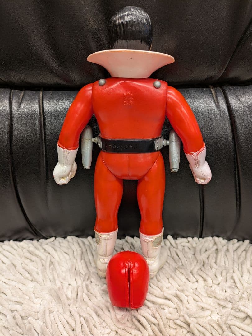 ソフビ　当時物　ゴレンジャー　面取れ　アカレンジャー　旧バンダイ　スタンダード