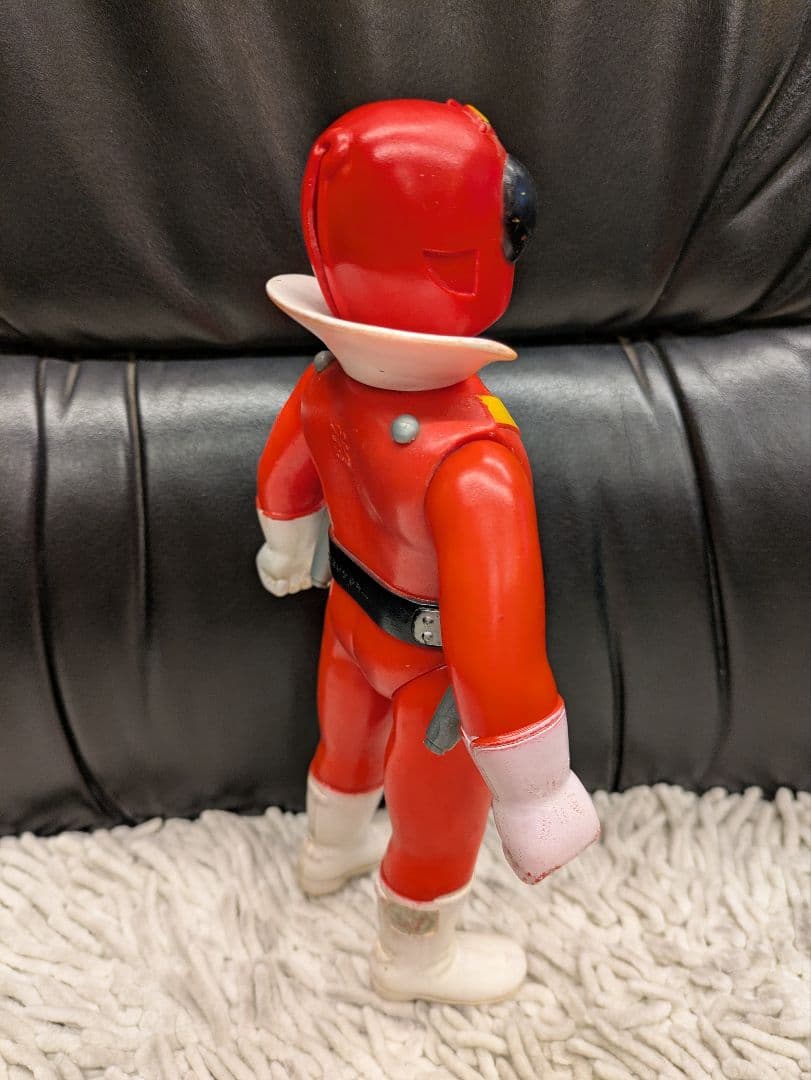 ソフビ　当時物　ゴレンジャー　面取れ　アカレンジャー　旧バンダイ　スタンダード