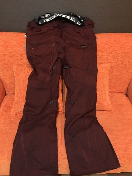 【新品、札付き】BLUE スノボー ウェア パンツ ボルドー