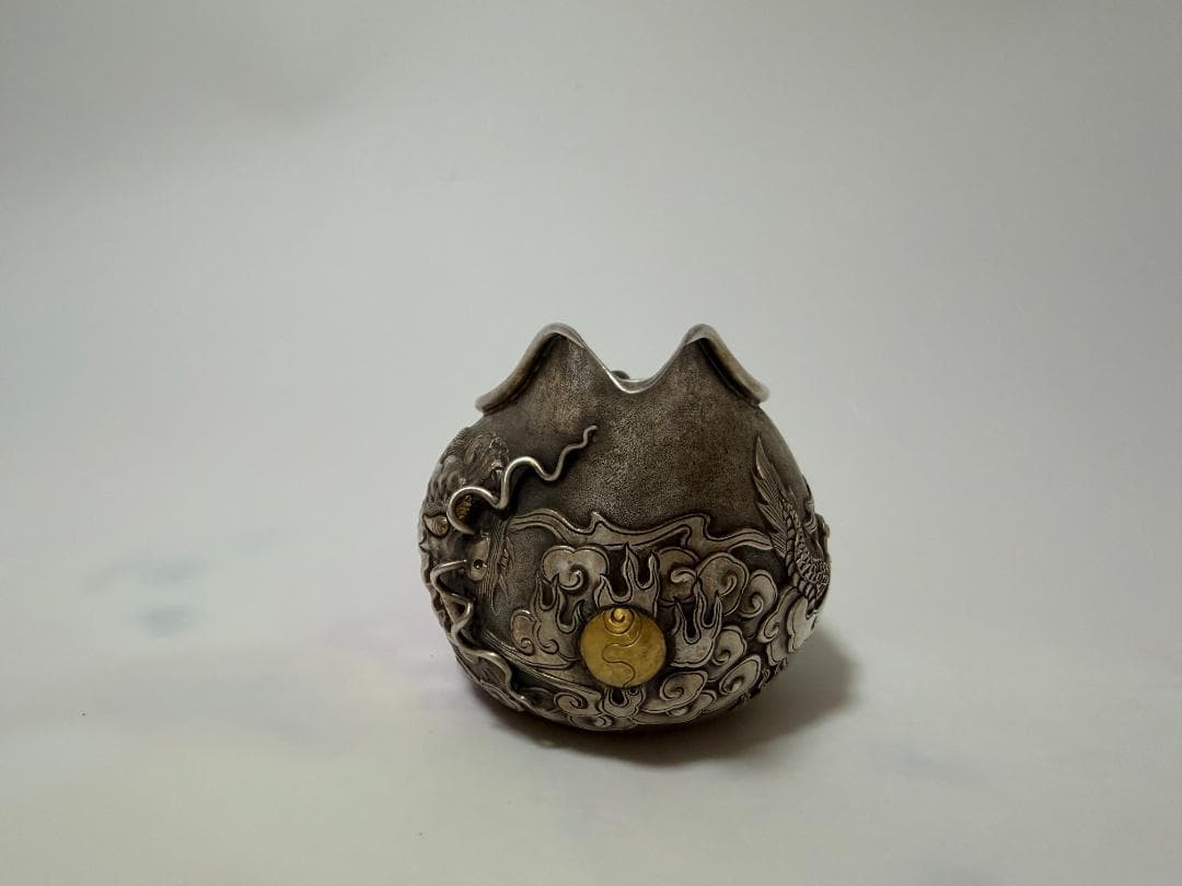 純銀製 龍文彫り 湯冷まし 煎茶道具