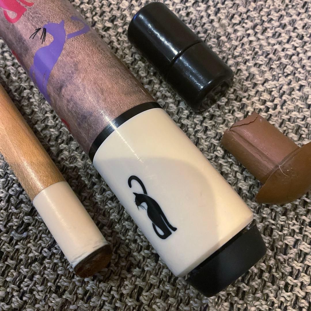 猫　ビリヤード キュー　ノーラップ　オールド アダム　ストレート キュー　18山