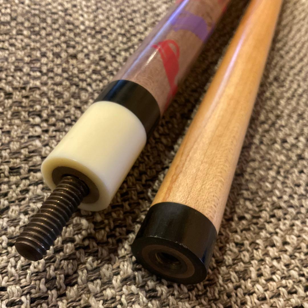 猫　ビリヤード キュー　ノーラップ　オールド アダム　ストレート キュー　18山