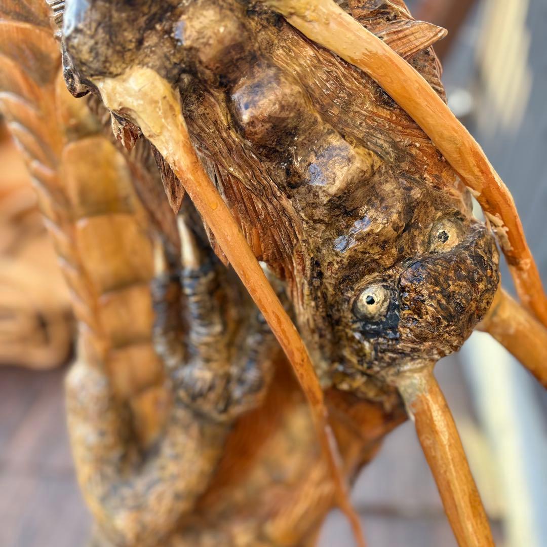 大迫力！木彫り 昇り龍 ドラゴン 一刀彫 置物 大型彫刻 和風 美術品ビンテージ