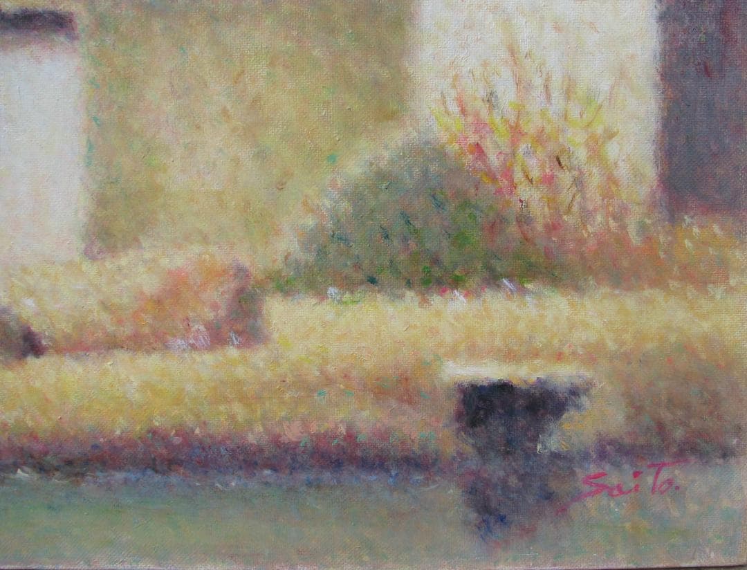 ☆決算☆穏やかな色彩,齊藤四郎,小田原の古い家並み,10号油彩,最終処分