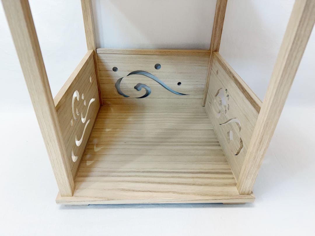 未使用 茶道具 幸斎造 淡々斎好 荒磯棚 桐木地 四本柱 波頭透し 組立式 元箱