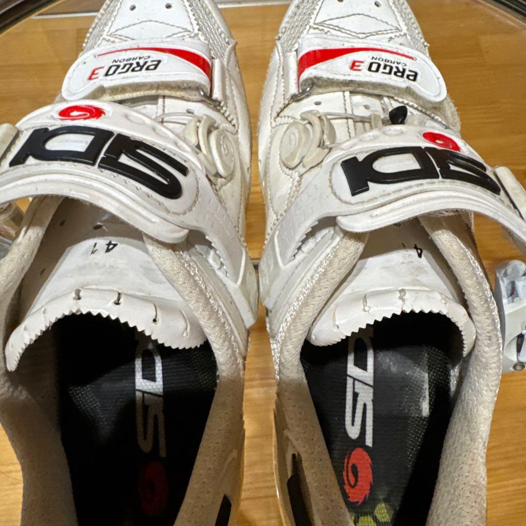 シディ SIDI エルゴ ERGO3カーボン　白 EU41 スピードプレイ専用