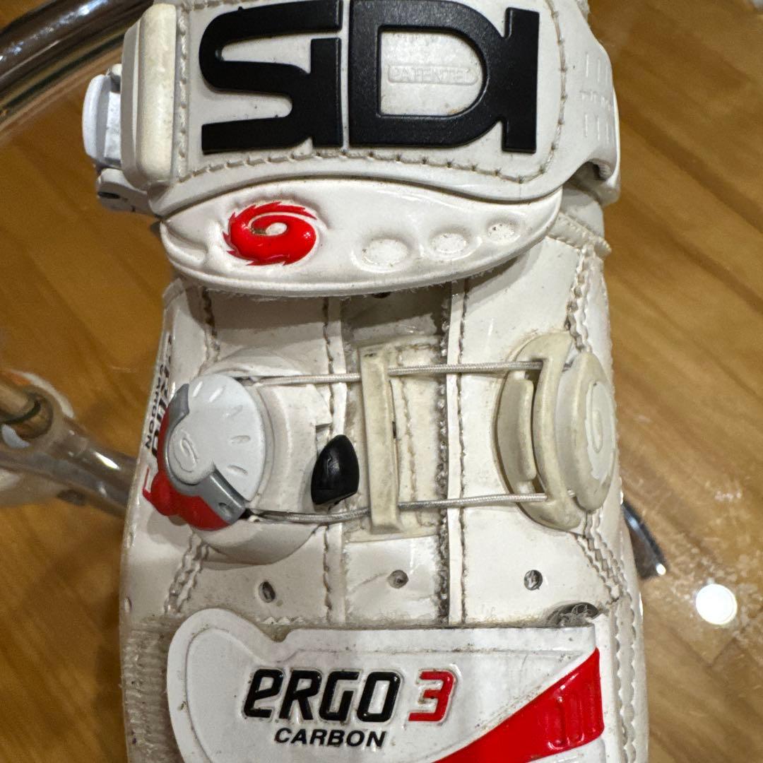 シディ SIDI エルゴ ERGO3カーボン　白 EU41 スピードプレイ専用
