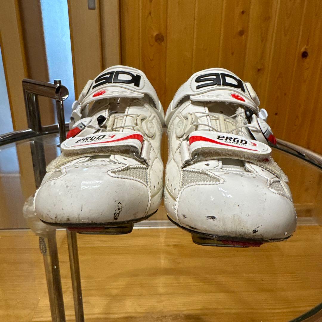 シディ SIDI エルゴ ERGO3カーボン　白 EU41 スピードプレイ専用