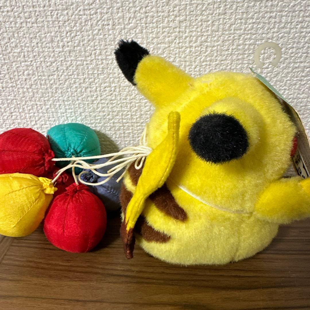 【希少・1998年・タグ付き】　TOMY　ポケモン　空とぶピカチュウ　ぬいぐるみ