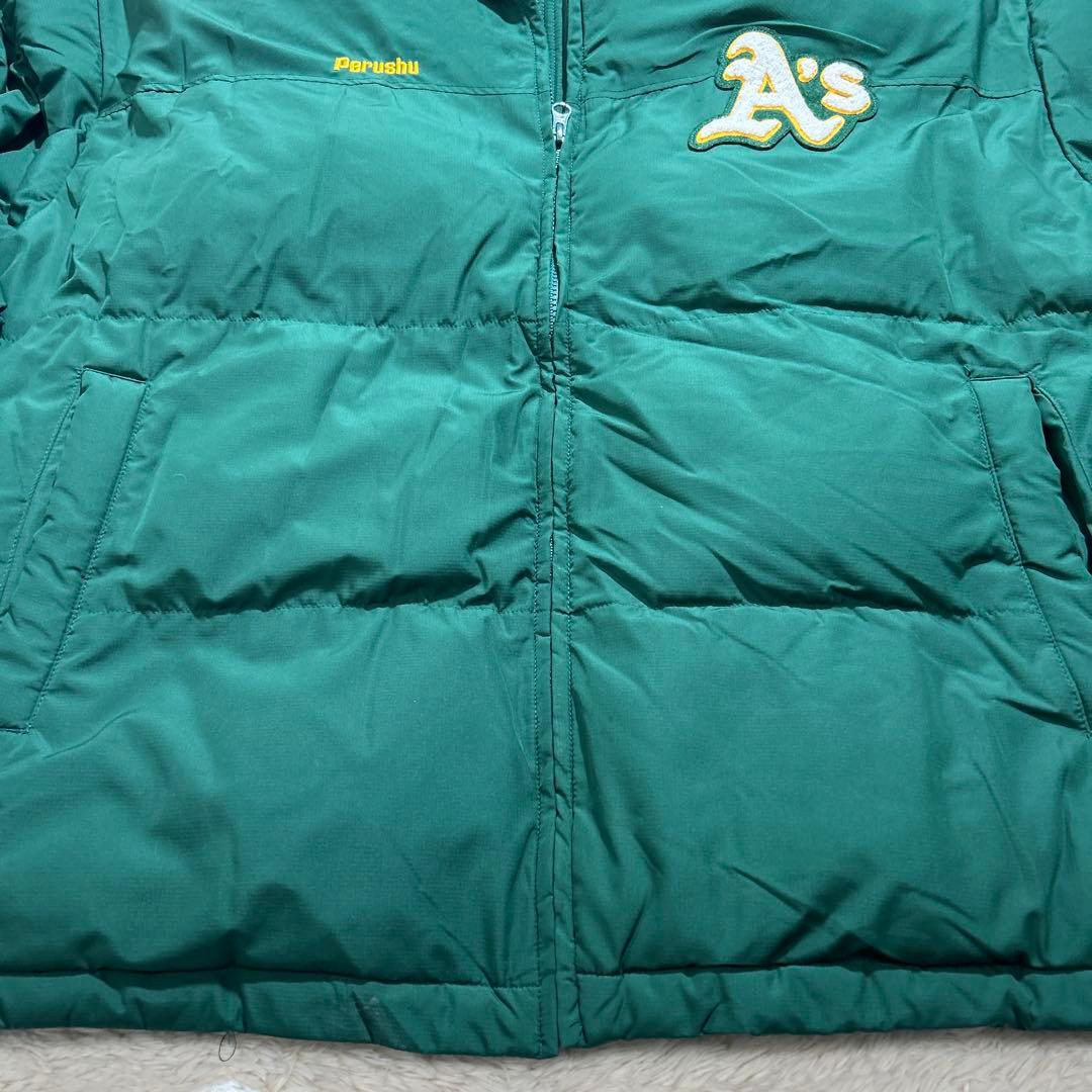 【美品】MLB オークランドアスレチックス　ダウンジャケット Perushu
