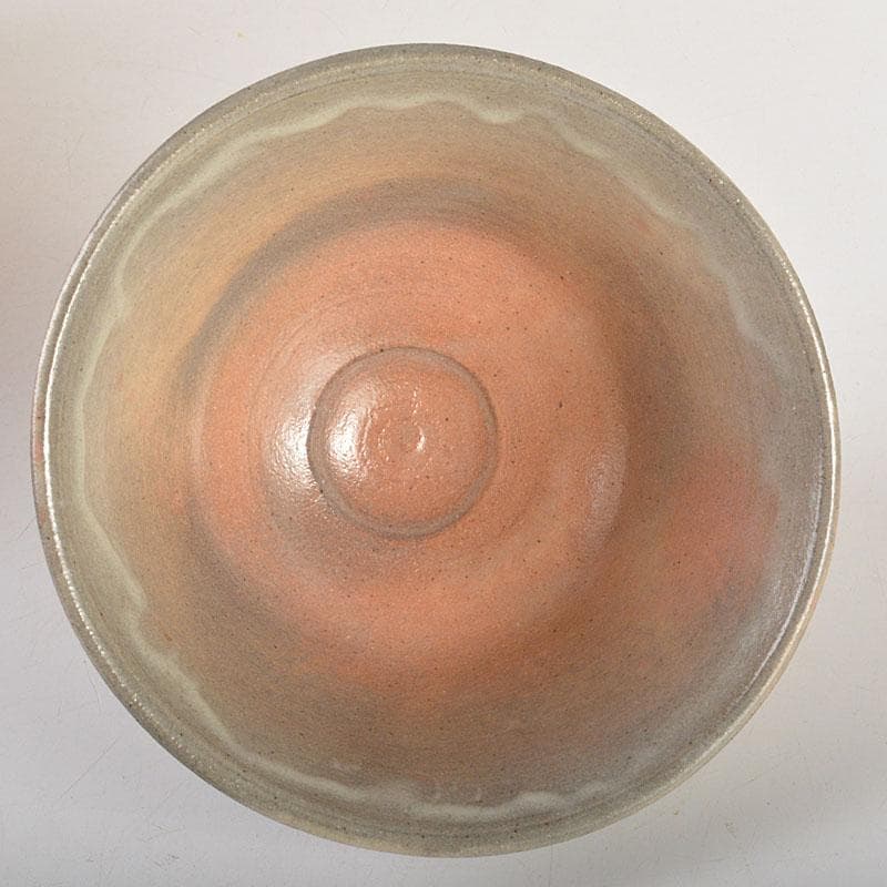 茶道具　信州岩井堂焼　古賀無量作　粉吹茶碗　蓋二重箱　共箱　Ｃ　6801