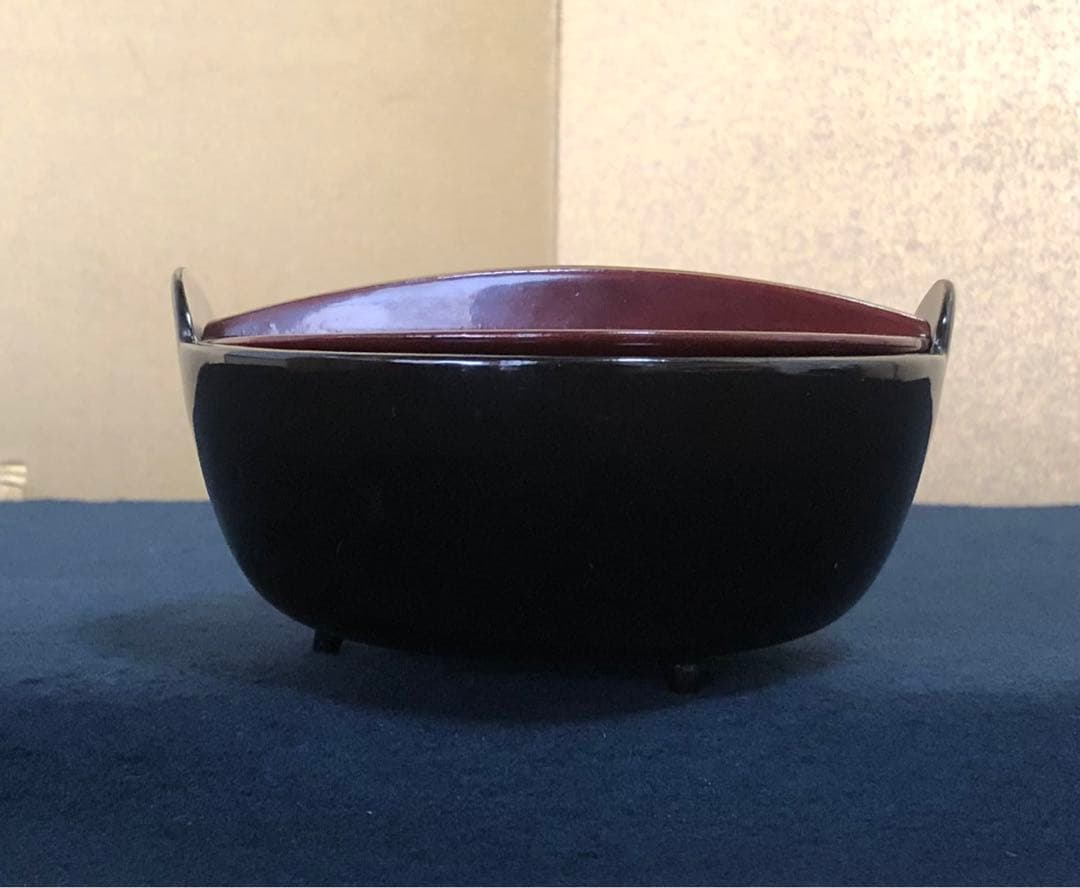 《レ》鍋型 吸物椀5客 多用椀 木製漆器 木箱　251127お1