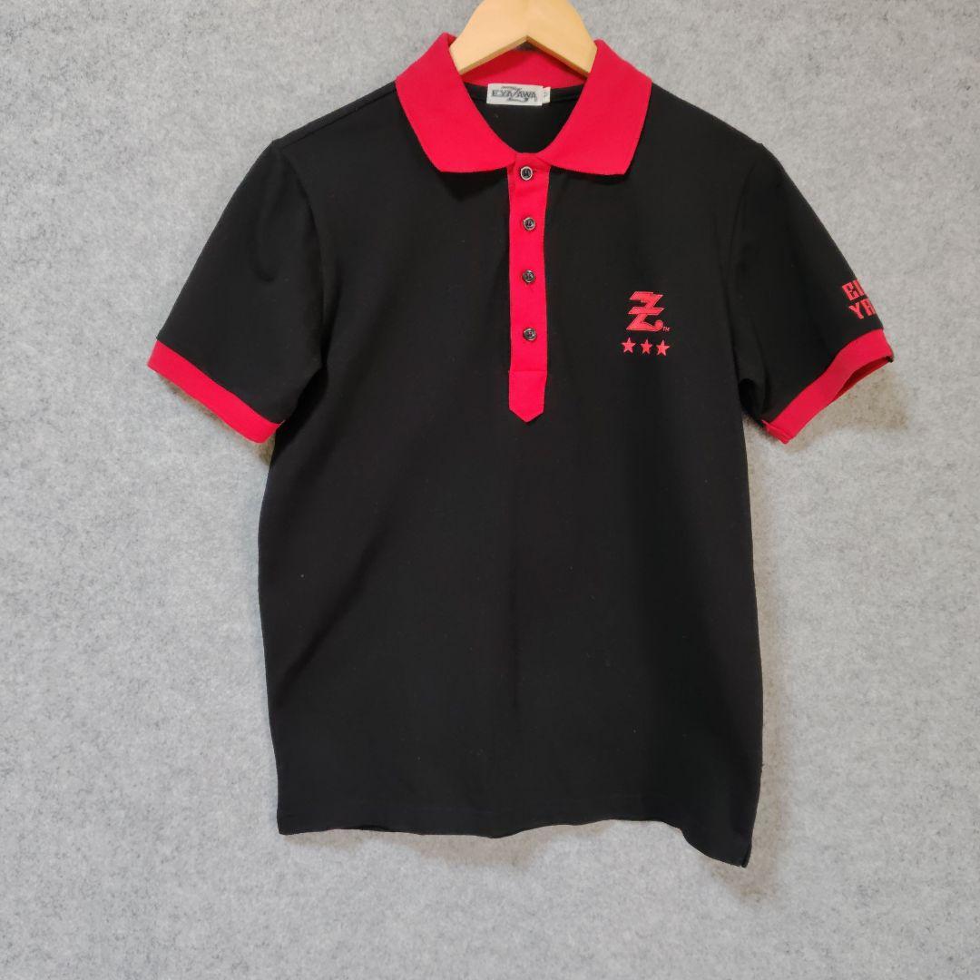 ✨矢沢永吉 E.YAZAWA 黒赤ポロシャツ 半袖 レディース