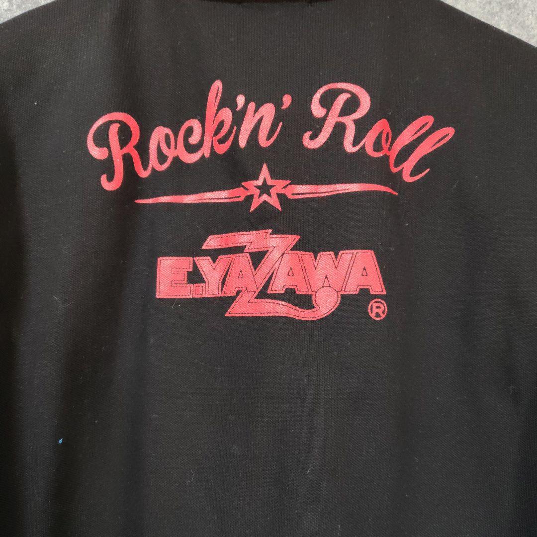 ✨矢沢永吉 E.YAZAWA 黒赤ポロシャツ 半袖 レディース