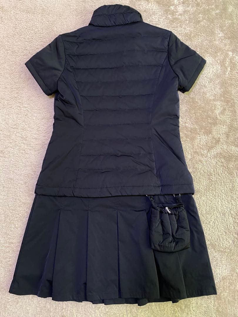 【美品】C de C クードシャンス　ゴルフ　ダウンワンピース　黒　ブラック