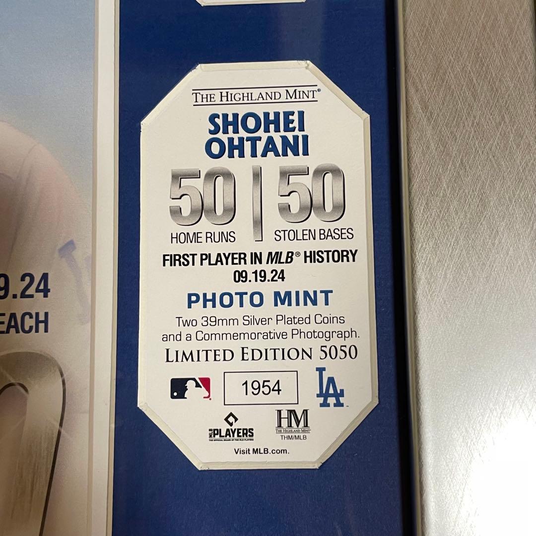 大谷翔平50-50記録達成ダブルフォトミントシリアル番号付き 2024