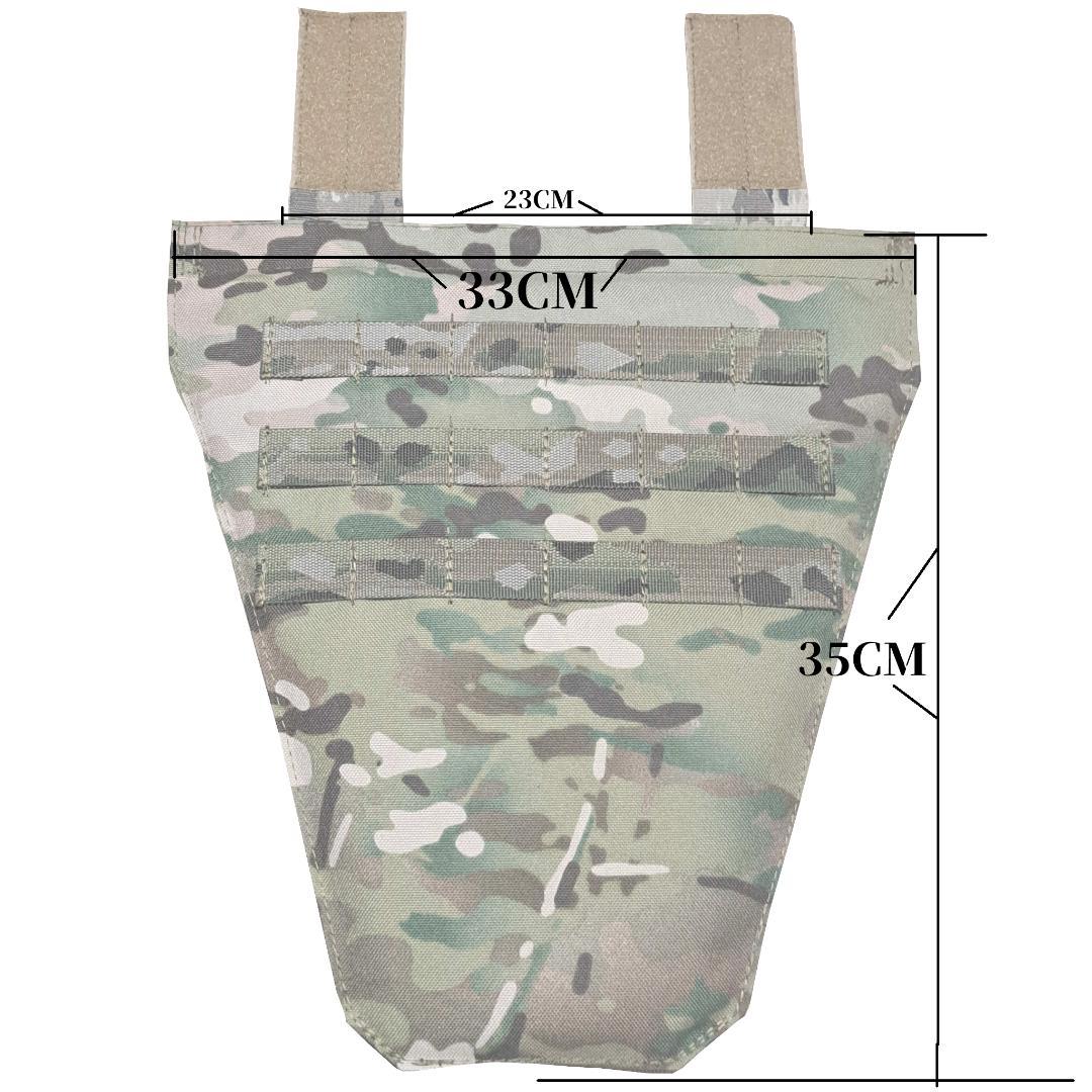 B プレキャリ用 実プレート入りグローインアーマー マルチカム迷彩 NIJ 3A