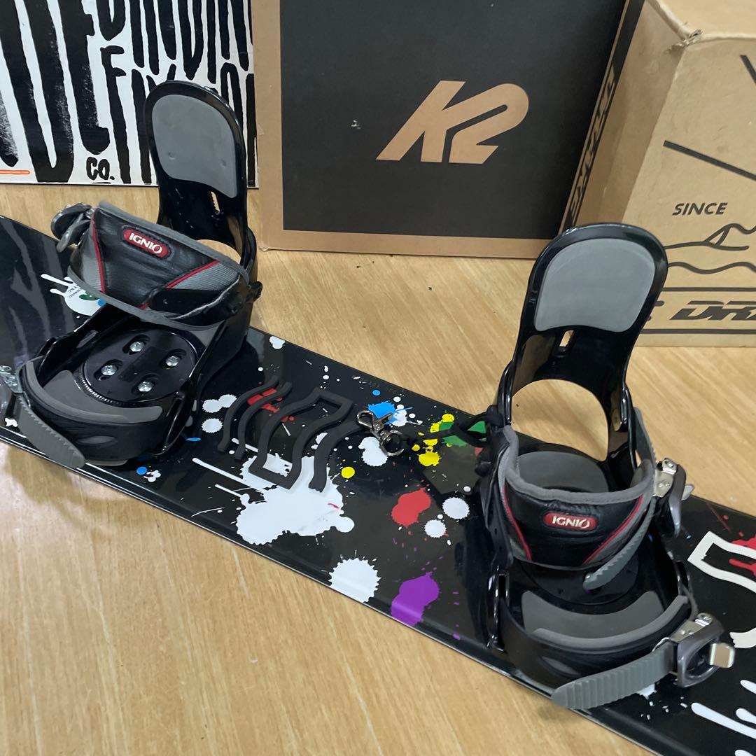 ZUMA×IGNIO　キッズスノーボードセット　バイン付4点セット　130㎝