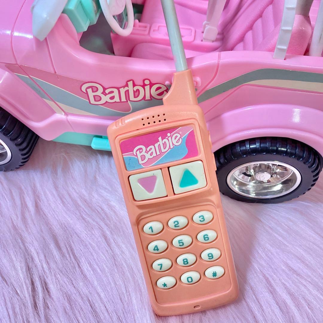 ビンテージ　バービー　ピンク　ジープ　リモコン　カー　車　jeep ドール　人形