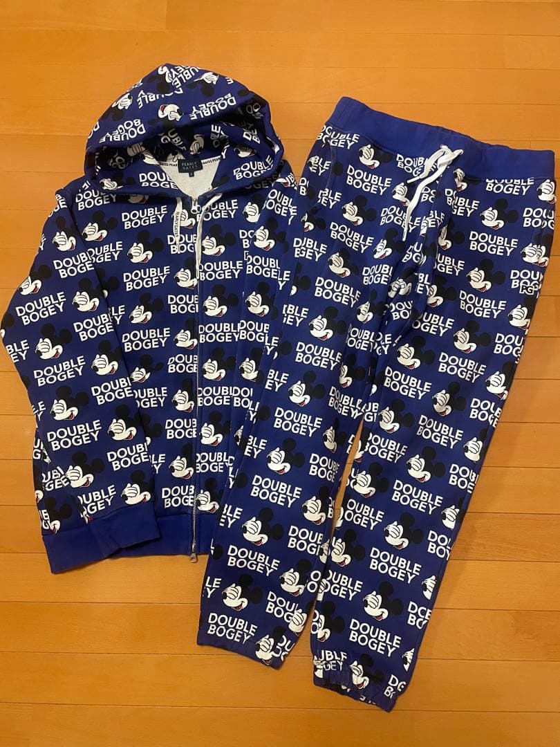 【PEARLY GATES】セットアップ　ネイビー　ミッキーマウス