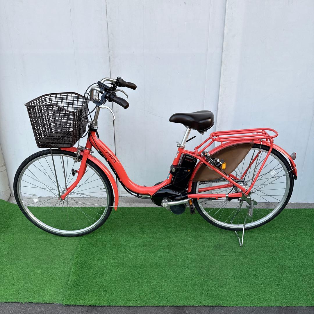 ブリヂストン電動アシスト自転車26インチ オレンジ