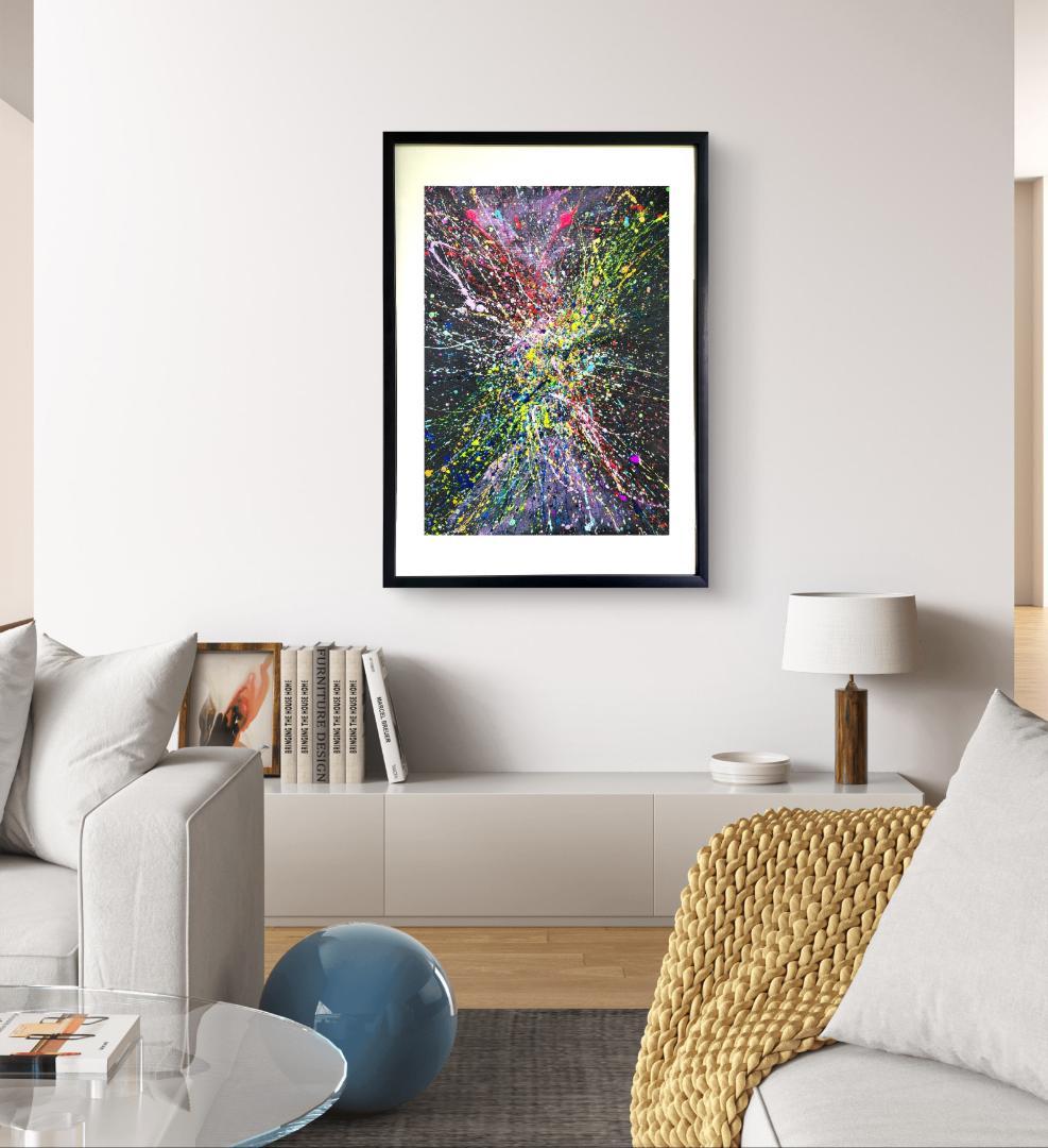 私たちの存在X-Ⅱ / 抽象画 77×56㎝ B2 額縁セット 原画1点 モダン