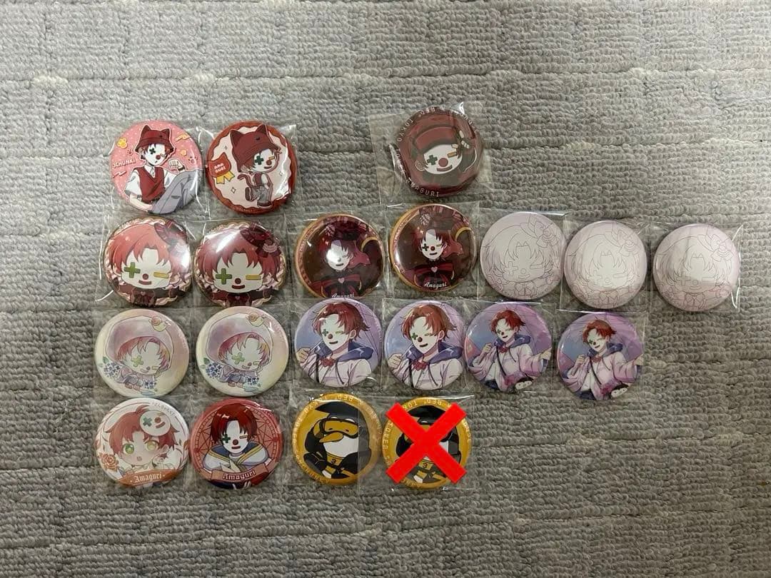 さんちゃんく 雨栗 米将軍 缶バッジ まとめ売り バラ売り⭕️ 即購入⭕️