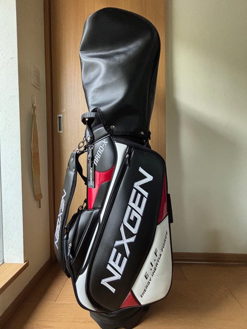 NEXGEN キャディバッグ ホワイト/ブラック/レッド