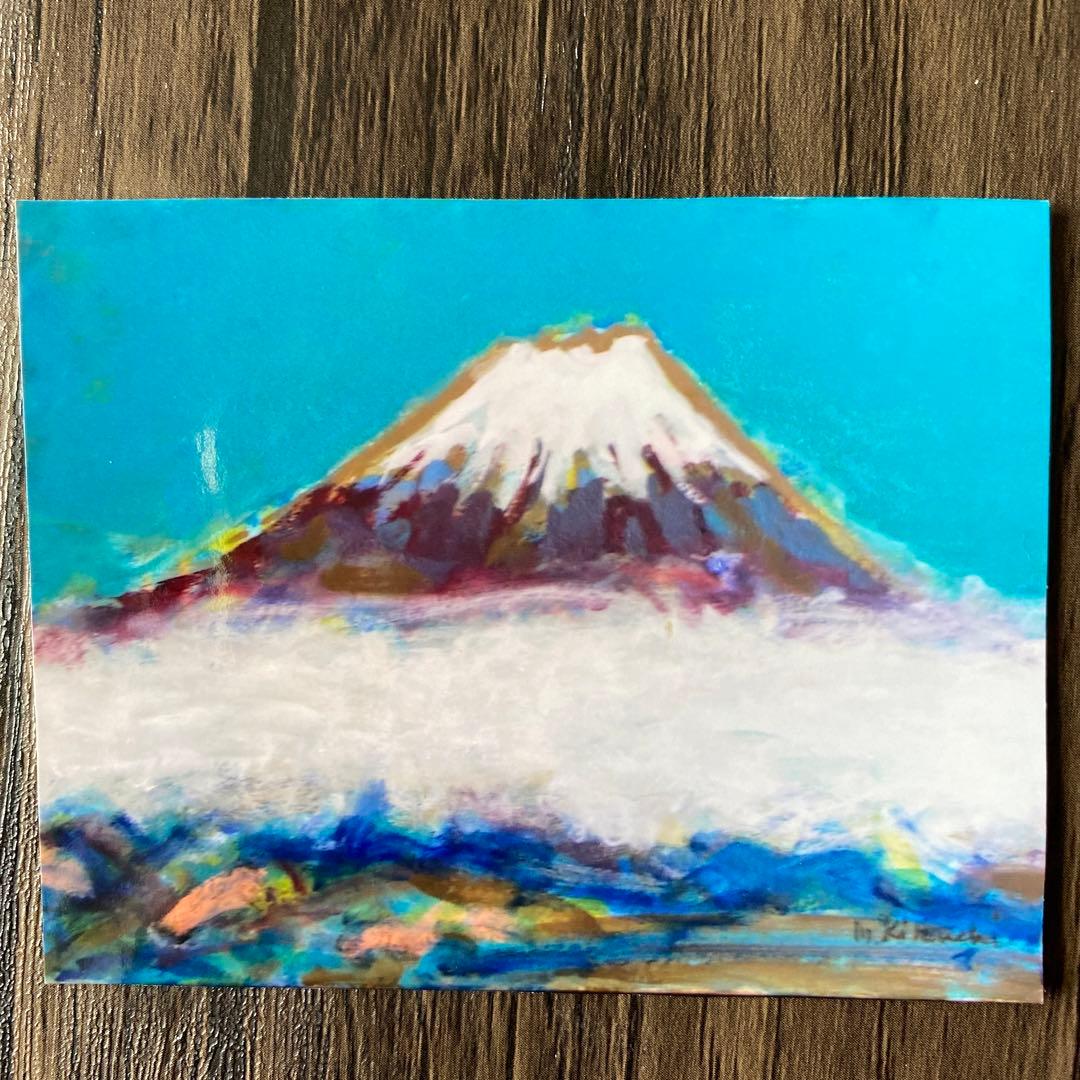絵画油絵「富士山」F6 菊地正則　渡仏　美品　額付き　送料無料