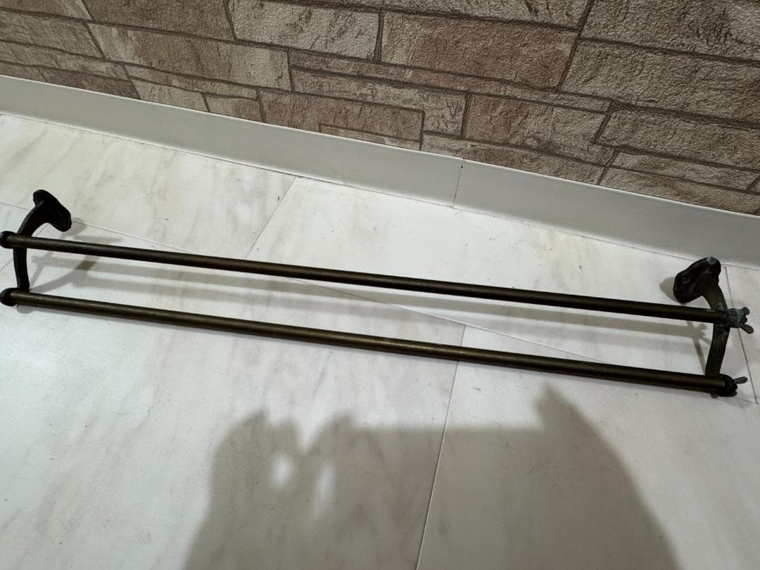 【値下げ】アンティークなタオルハンガー　バー2本