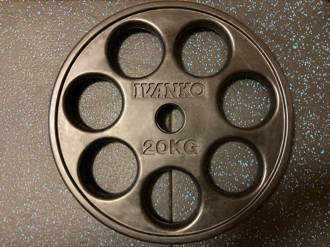 送料込 ②ivanko オリンピックラバープレート20kg　アイロテック mbc