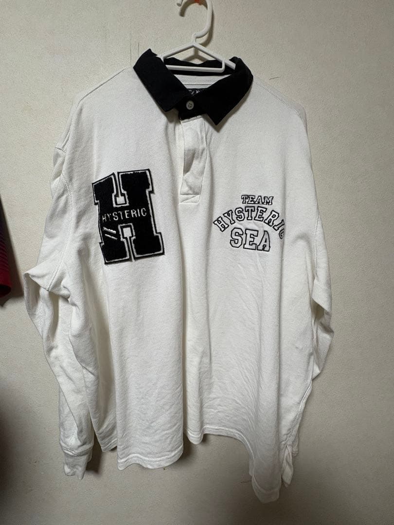 HYSTERIC GLAMOUR ラガーシャツ ホワイト