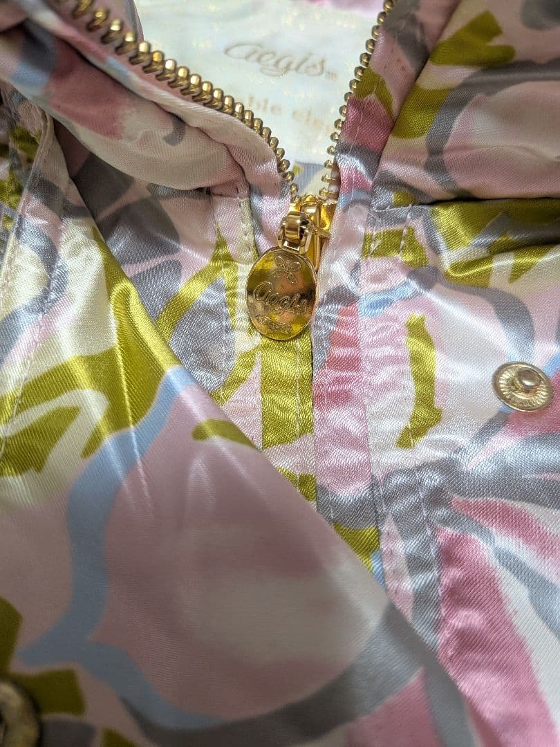 ミズノ スキー スノーボードウェア つなぎ ライトピンク花柄 Мサイズ