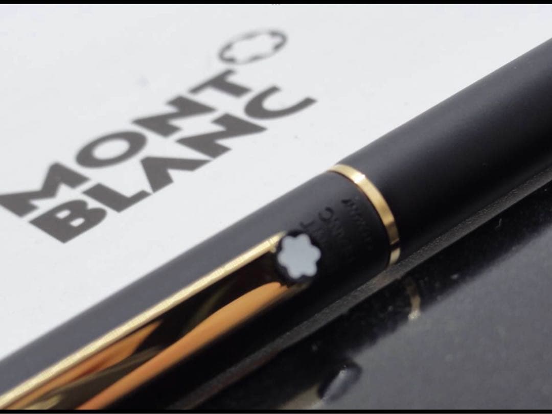 ※美品！★モンブラン・ボールペン★ブラック・カラー軸No2918ゴールドプレート