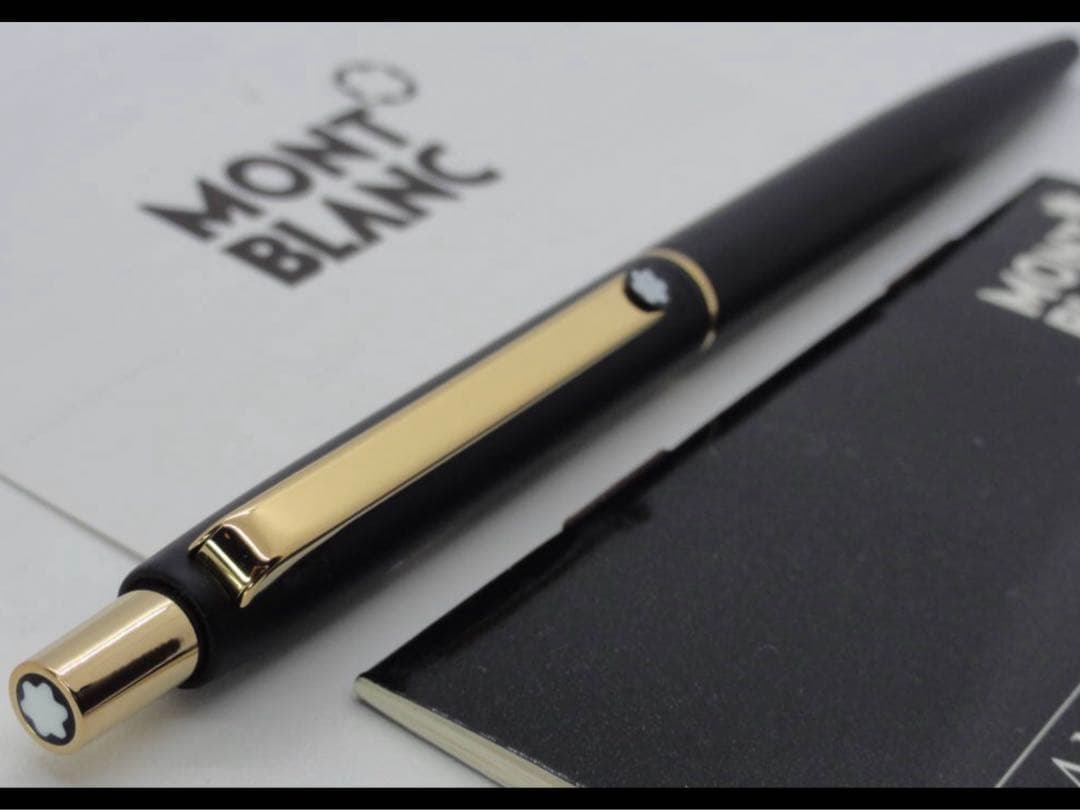※美品！★モンブラン・ボールペン★ブラック・カラー軸No2918ゴールドプレート