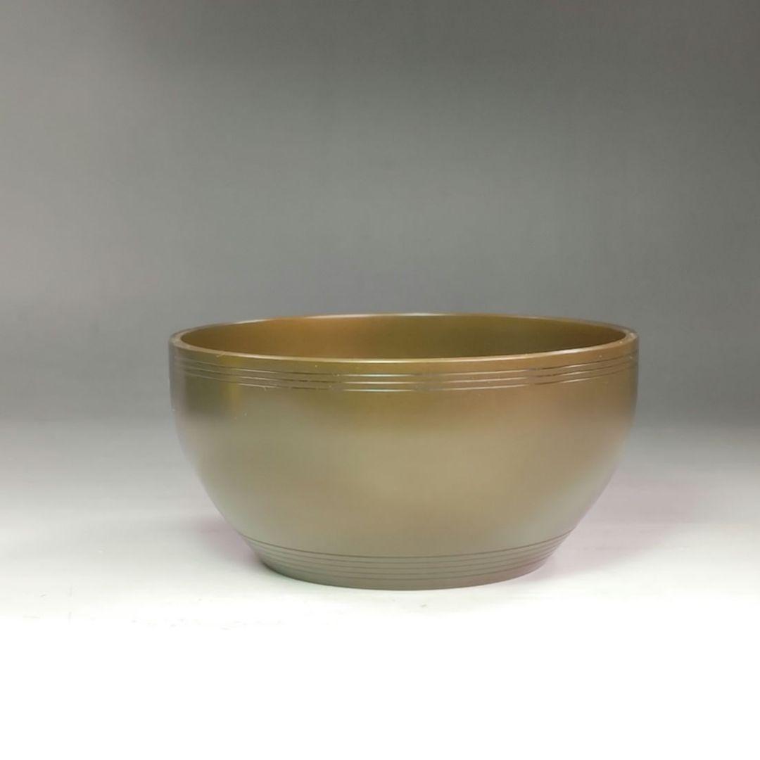 イ983 健水『唐銅風炉師　一ノ瀬宗也』『唐銅　コマツナギ彫　健水　共箱』茶道具