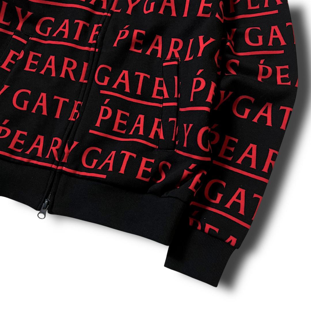 0 パーリーゲイツ メゾンロゴ総柄 スウェット フルジップ ジャケット パーカー