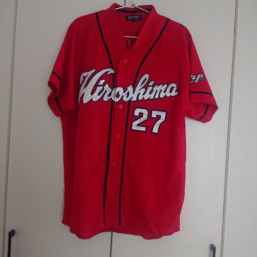 広島カープ AIZAWA選手 サイン入り ユニフォーム DECENT L 會澤