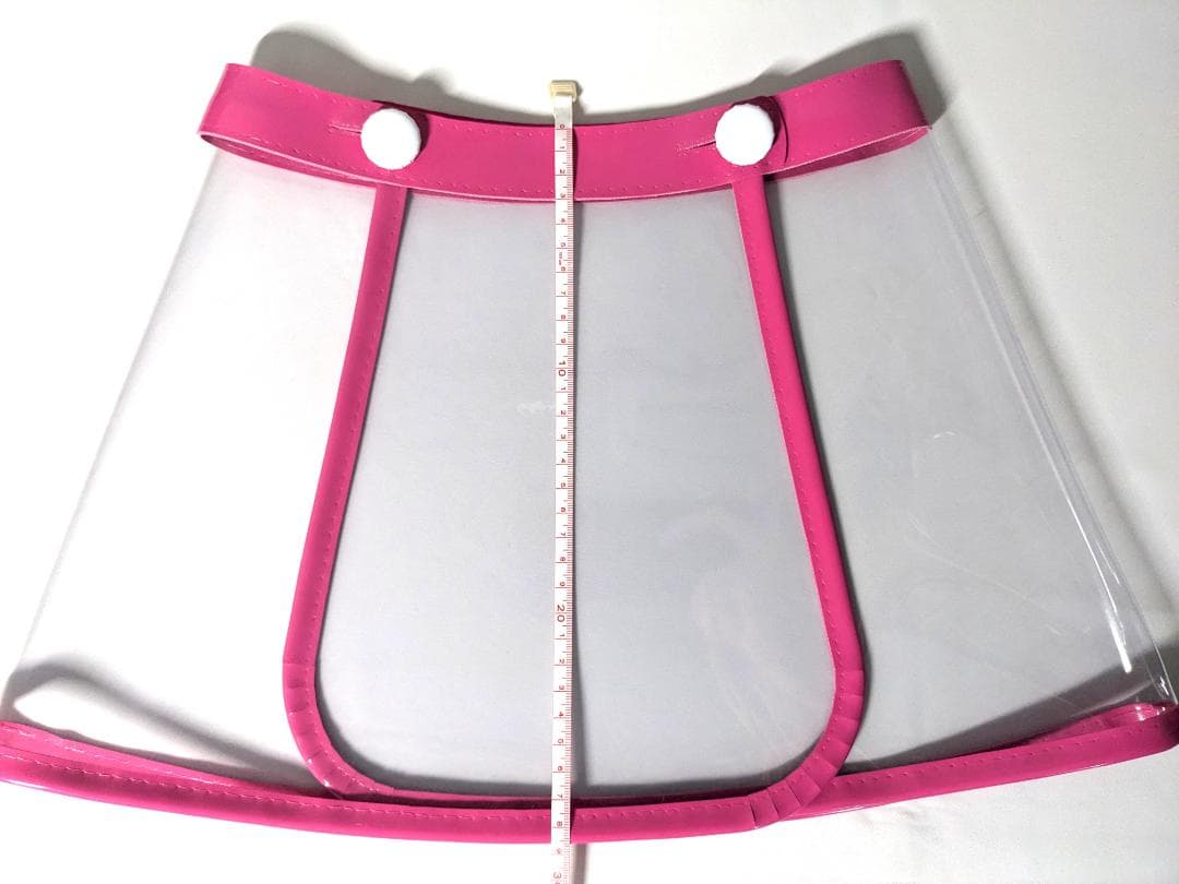 櫻 ビニール巻きスコート 透明×ピンク 丈28.5 2509