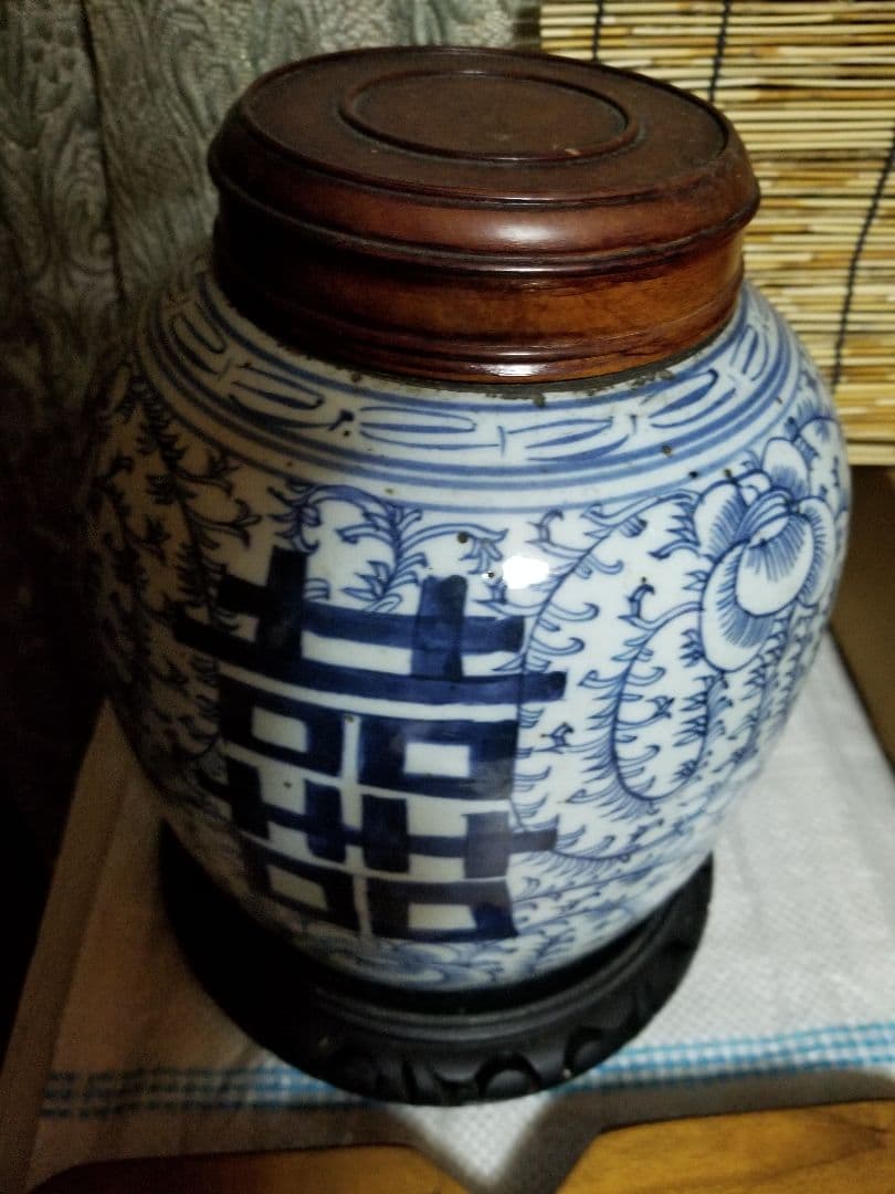 染付 中国 古美術 古玩 葉茶壺です