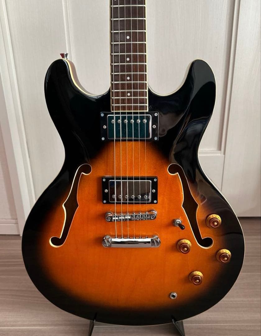 (中古) セミアコ　エレキギター (メーカー不明)サンバースト