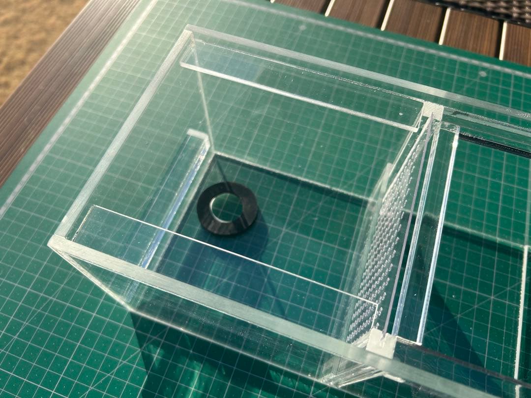 60cm幅水槽用　アクリル上部濾過槽アクアポニックス仕様