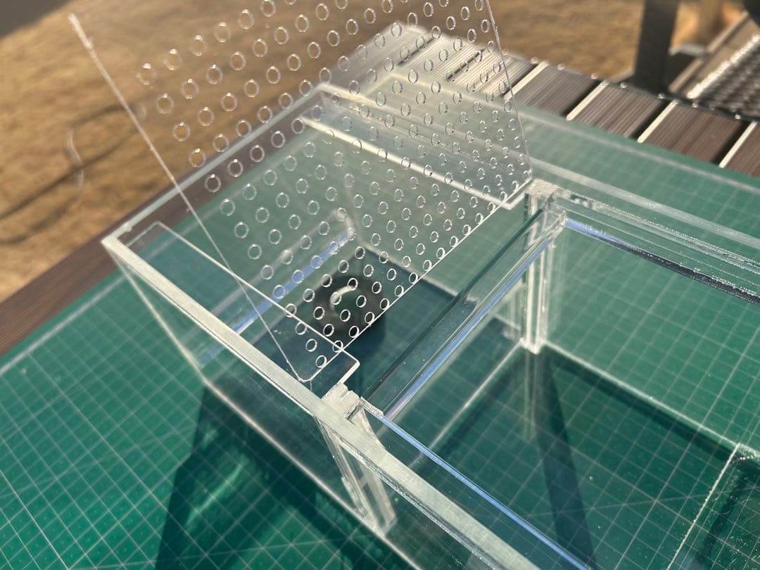 60cm幅水槽用　アクリル上部濾過槽アクアポニックス仕様