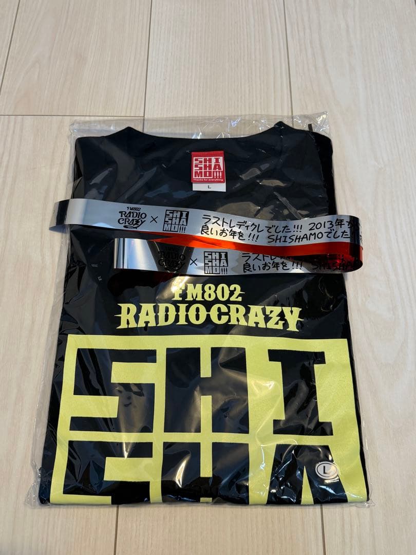SHISHAMO×RADIO CRAZYコラボTシャツ　黒L 銀テープ付き