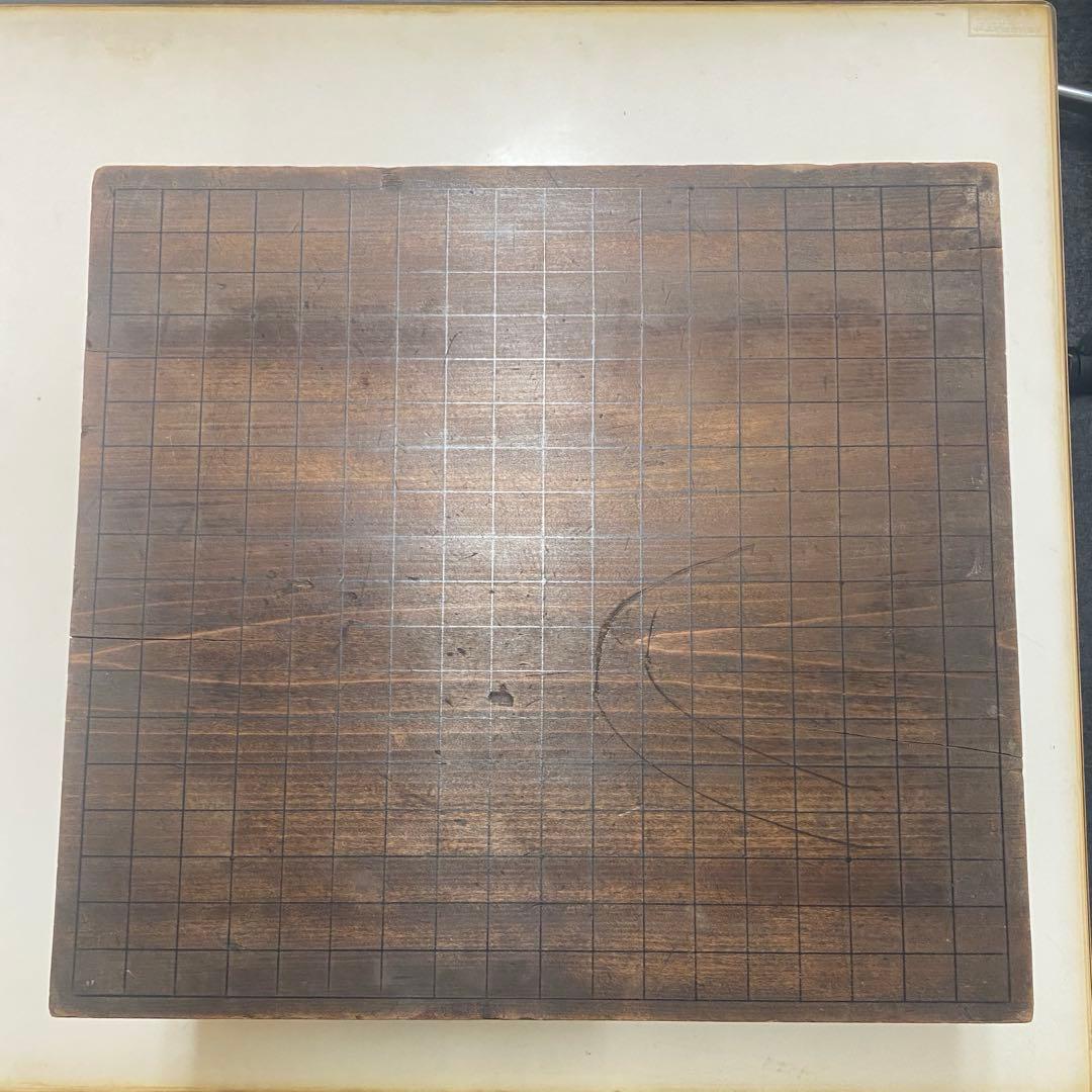 木製囲碁盤 丸脚付き 正方形　骨董　昭和レトロ　大正ロマン