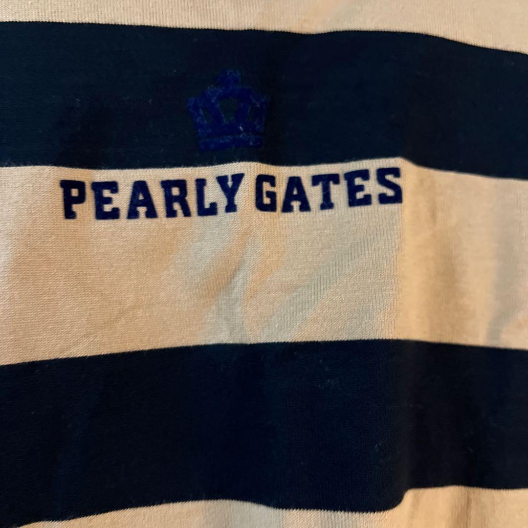 PEARLY GATES ストライプポロシャツ